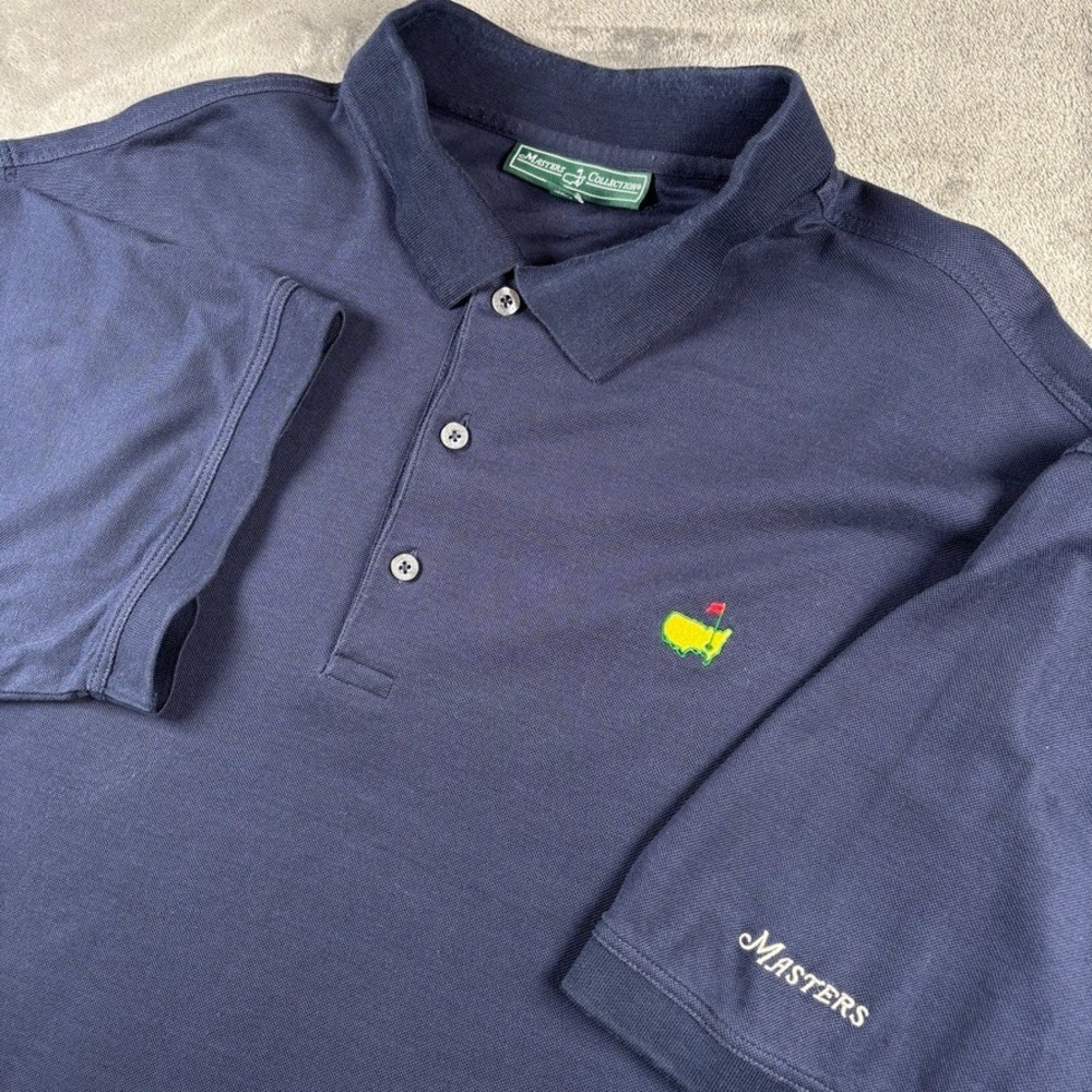 Masters Collection Polo Shirt Men 2XL Blue Pima Augusta National Golf Embroidery